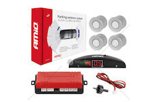 Parkovací asistent LED 4 senzory stříbrné