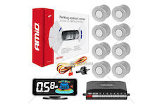 Parkovací asistent LED-GRAF 3D 8-senzorový stříbrný