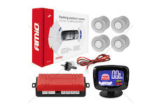 Parkovací asistent LED-GRAF 4 senzory stříbrné