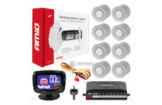 Parkovací asistent LED-GRAF 8 senzorů stříbrných