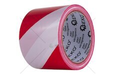 Páska výstražná červenobílá 75 mm x 100 m GEKO