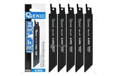 Pilové plátky do ocasky na kov 150 mm, 24 TPI, bimetal, sada 5 ks - GEKO
