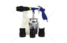 Pískovací pistole recirkulační 1l + trysky, abrazivní směs 2kg GEKO