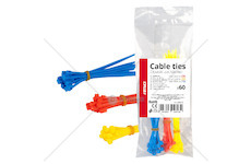 Plastové stahovací pásky vícebarevné 60ks AMiO-04313