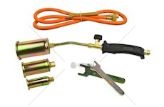 Plynový hořák, 3 koncovky 25,35,50mm, hadice 1,5m GEKO