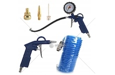 Pneumatická pistole sada manometr hadice kompresor 6 prvků