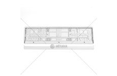 Podložka pod SPZ - bílá metalíza AMiO-03180