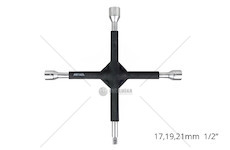 Pogumovaný křížový klíč 17-19-21mm 1/2” AMiO-02402