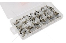 Pojistka skleněná - sada 120ks, 5A-30A