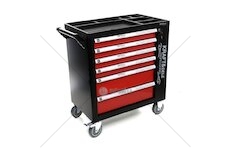 Pojízdný dílenský vozík se sadou nářadí 263ks, 6 polic KRAFT&DELE