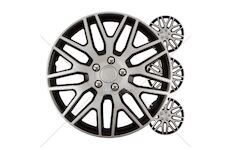 Poklice Dakar 15” černo-stříbrná sada 4ks COLOR BOX