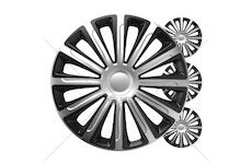 Poklice Trend 13” černo – stříbrná sada 4ks COLOR BOX