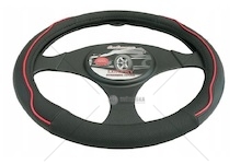 Potah na volant 37-39cm černo/červená 2