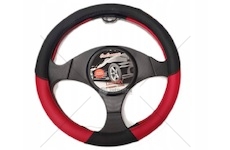 Potah na volant 37-39cm černo/červená