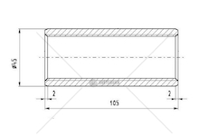 Pouzdro listového pera VOLVO přední M36*45*104,5  AZVO-0050