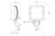 Pracovní LED světlo 2000 lumenů čtvercové konektor 2-pinový s držákem kabel 260mm Vignal VALD14852