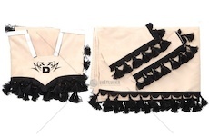 Přední záclonky DAF XG béžové+černé ZAS/PR/XG/BEZ/CZAR