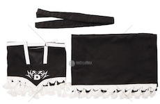 Přední záclonky DAF XG černé+bílé ZAS/PR/XG/CZAR/BIALE