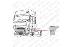 Prodloužení dveří DAF XF 106 levé 13- COVIND COV/XF6/5