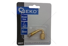 Prodloužení ventilku pro huštění pneu 45°, 8mm, mosaz GEKO