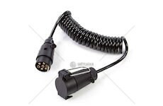 Prodlužovací kabel k přívěsu (spirálový) 3 m, 7 pólů, 12 V, samec/samice - MAR-POL