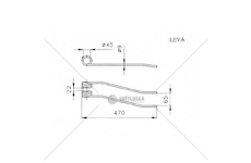 Pružina pr.9 SP4-094 levá F 40018