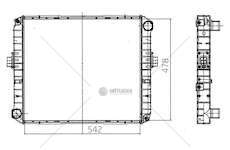 Radiator, engine cooling EUROCARGO I-III 75E14 Titanx