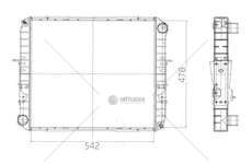 Radiator, engine cooling EUROCARGO I-III 75E14 Titanx