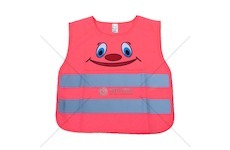 Reflexná vesta dětská růžová SMILE AMiO-03988