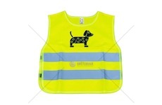 Reflexná vesta dětská žlutá DOG AMiO-03937