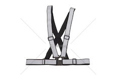 Reflexní kšandy, černé univerzální AMiO-03938