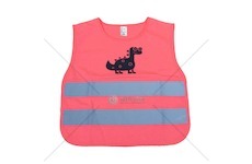 Reflexní vesta dětská růžová DINOSAUR AMiO-03989