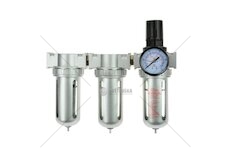 Regulátor tlaku 1MPa s filtrem, manometrem a přim. oleje 1/2" GEKO