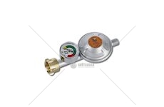 Regulátor tlaku plynu 50mbar, 1,5kg/h s manometrem, bezpečnostním ventilem, se závitem