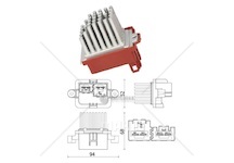 Regulátor ventilátoru topení - odpor volvo fm d11k 0273085_A
