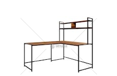 Rohový psací stůl - Hanah Home Study Desk L203 Walnut
