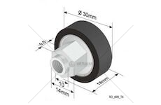 Rolna shrnovací plachty 30x9mm/ m6 návěsu schmitz 0102823_A