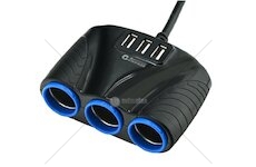Roztrojka automobilového zapalovače 12/24V a 3x USB konektor COMPASS