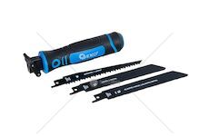 Ruční držák pilových plátků pily ocasky + 3 plátky 150 mm GEKO