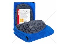 Rukavice a utěrka na sušení z mikrovlákna 94/800gsm 20x26/60x90xcm AMiO-04489