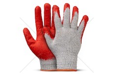 Rukavice bavlněno-polyesterové potažené latexem - vampýrky, 10 ks, velikost 9 – AMiO-04630