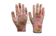 Rukavice zahradnické 8 NITRILE FLOWERS