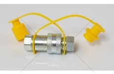 Rychlospojka hydraulická M22x1,5 komplet zásuvka +zástrčka kovová žlutá