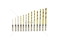 Sada 13ks HSS vrtáků do kovu HEX 1,5-6,5mm GEKO