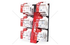 Sada 18 blistrů halogenových žárovek LumiTec se stojanem