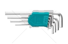 Sada 9ks klíčů, L-klíče Hex, industrial TOTAL