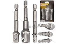 Sada adaptérů do vrtačky 1/2" 3/8" 1/4", 3ks, šestihran POWERMAT