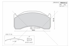 Sada brzdových destiček, kotoučová brzda STEINHOF SM494-Z