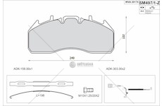 Sada brzdových destiček, kotoučová brzda STEINHOF SM497/1-Z