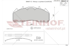Sada brzdových destiček, kotoučová brzda STEINHOF SM497-P